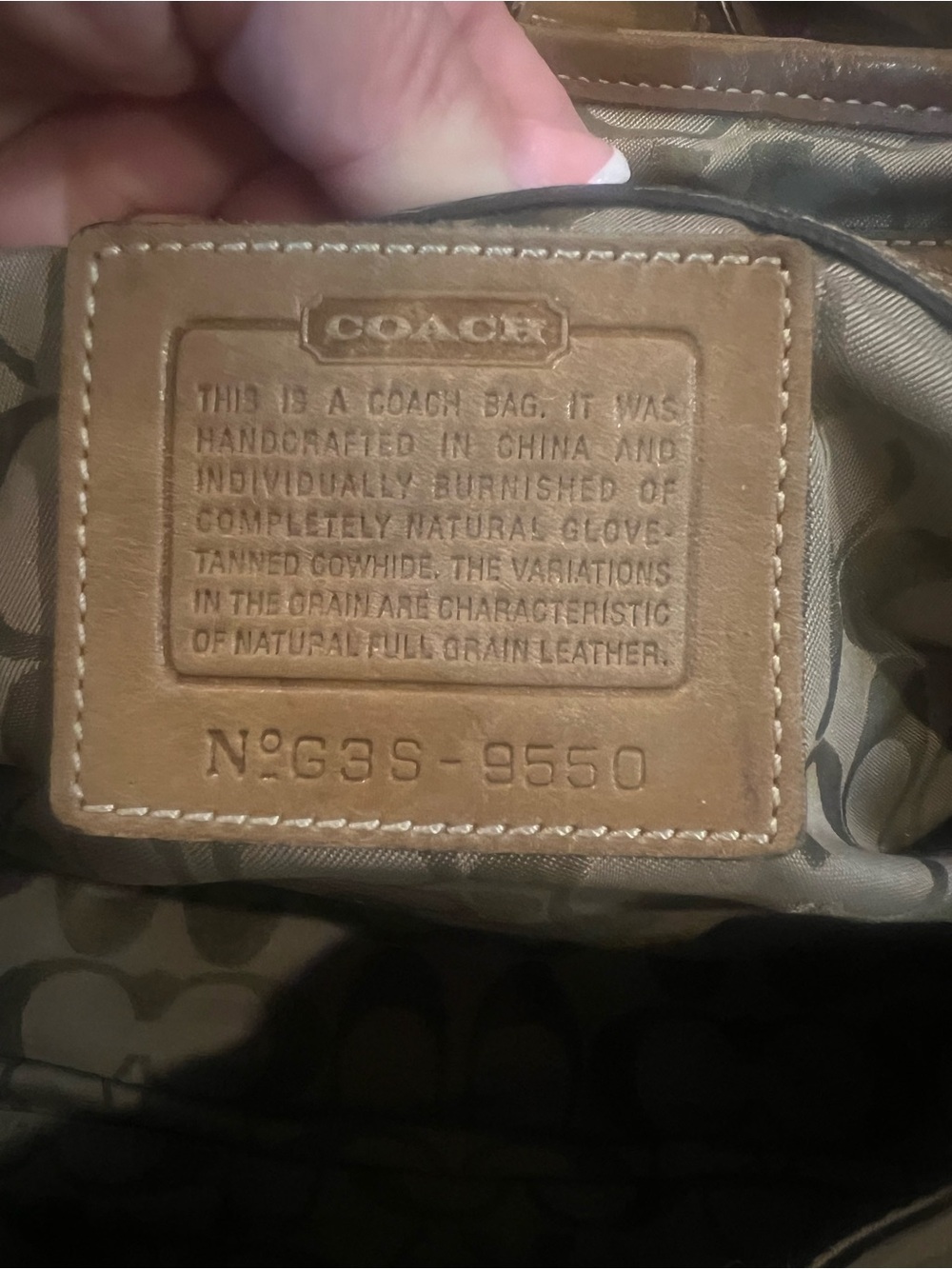 VINTAGE Coach Soho Hampton Flap Bag Tan Leather Large Buckle Satchel 9550 Y2K - Picture 4 of 6